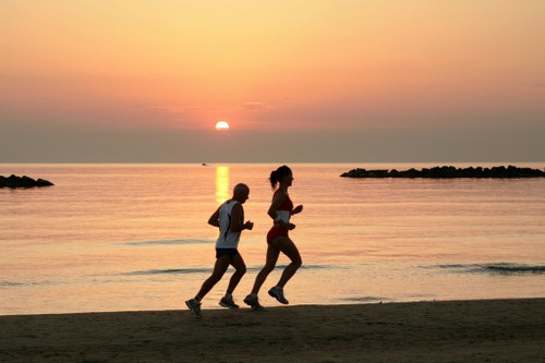 Jogging sulla spiaggia